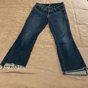 MOTHER insider crop step fray jeans size 26